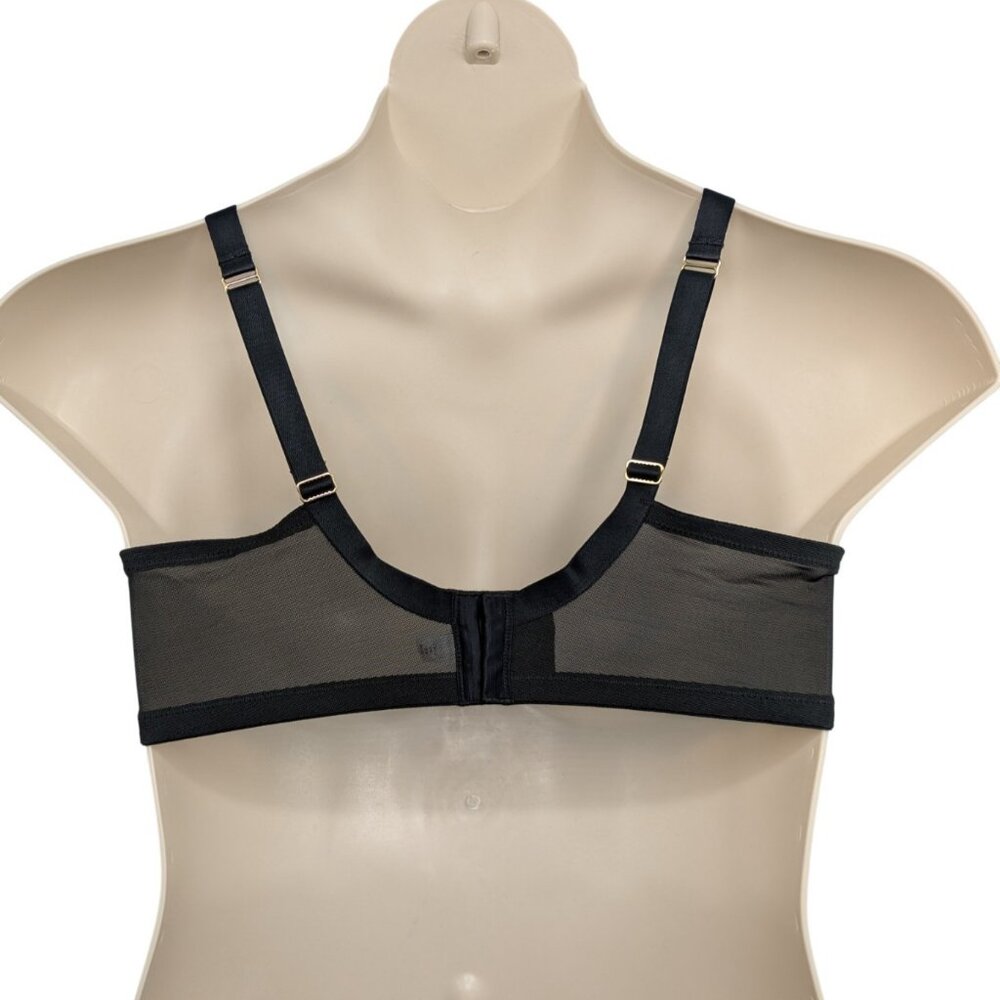 Cacique Womens Balconette Bra 42D Black Red Lace Underwire Unlined - Picture 5 of 10